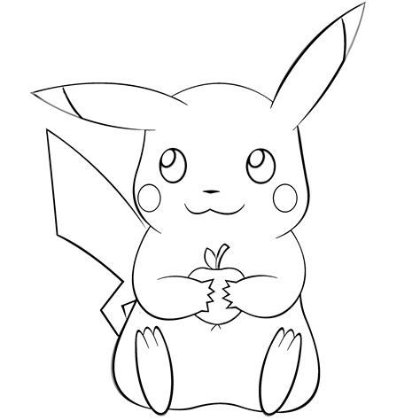 pichachu coloring pages|Free Printable Pikachu Coloring Pages For Kids